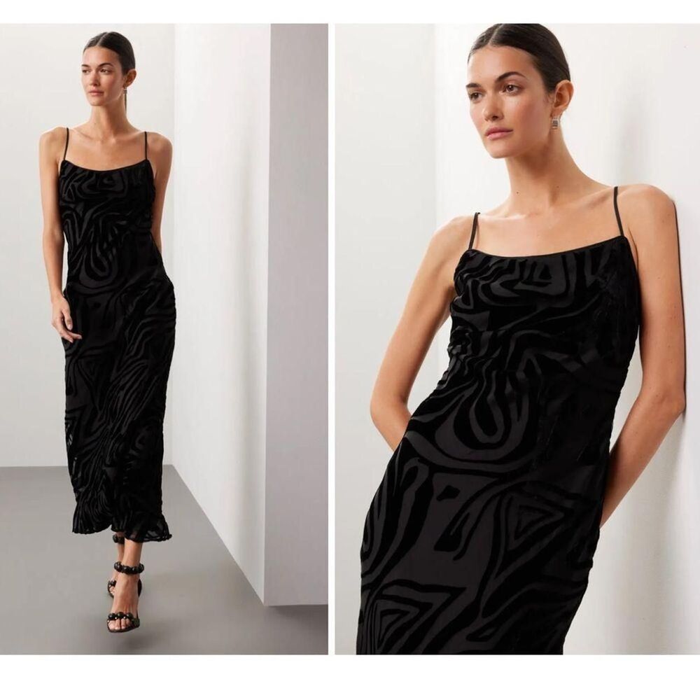 Ronny Kobo Collective Burnout Slip Dress